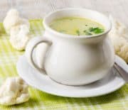 Cauliflower and Mozzarella Soup